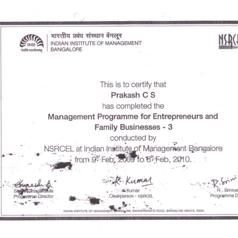 IIMB Certificate